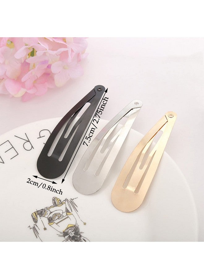 بي بي جيفتس مشابك شعر من BBGifts، 40 قطعة 2.75 بوصة مشابك شعر معدنية سريعة الفتح للبنات والأطفال والمراهقات والنساء، مشابك شعر سوداء غير قابلة للانزلاق لتزيين إكسسوارات الشعر - Image 2