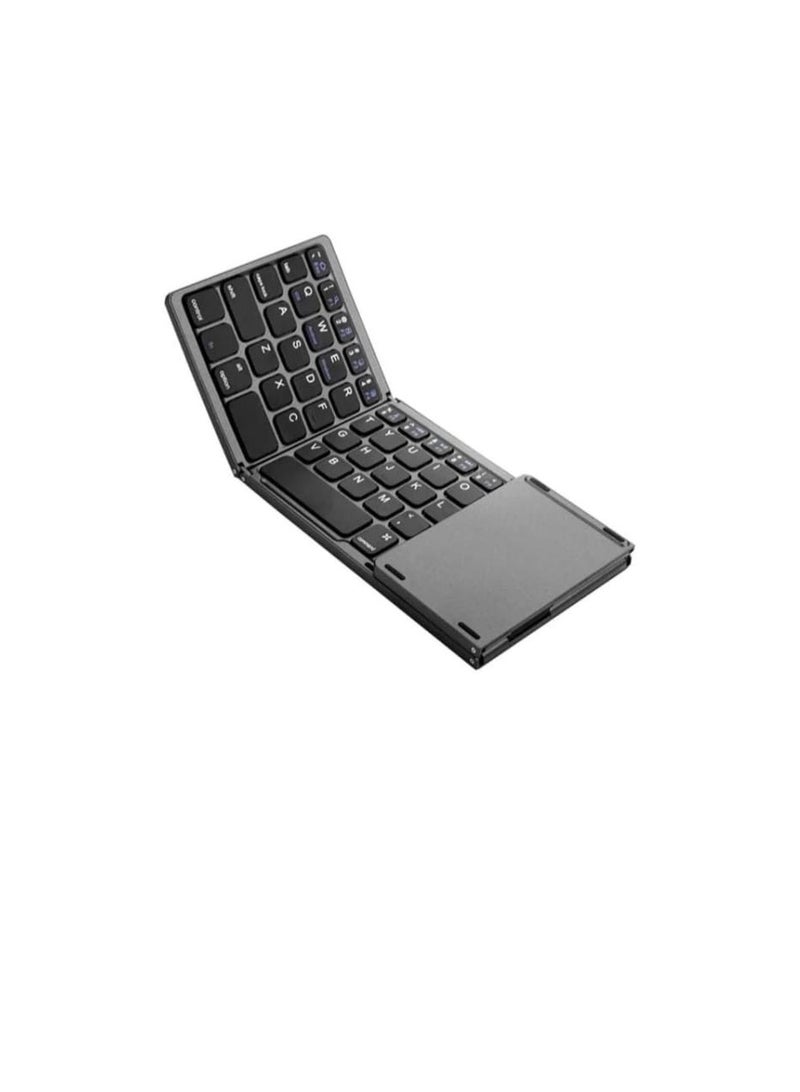 Foldable Bluetooth Keyboard with Touchpad – Ultra Slim, Portable, Compatible with Windows/Android/iOS - Image 1