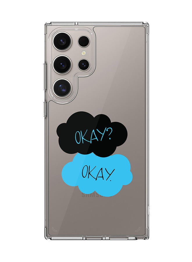 Stylizedd Classic Clear Case for Samsung Galaxy S23 Ultra , Hybrid Soft  Thin Transparent Cover [ Designed for Samsung Galaxy S23 Ultra ] - Okay Okay - Image 1