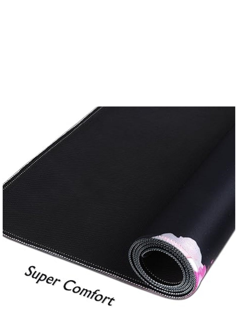 Large Mouse Pad For Desktop 900x400x3mm Extended Keyboard Pad Gaming Mouse Pad Non-slip Rubber Base Mouse Pad Desk Accessories Ladies Desk Storage Box Peony Flower - Image 4