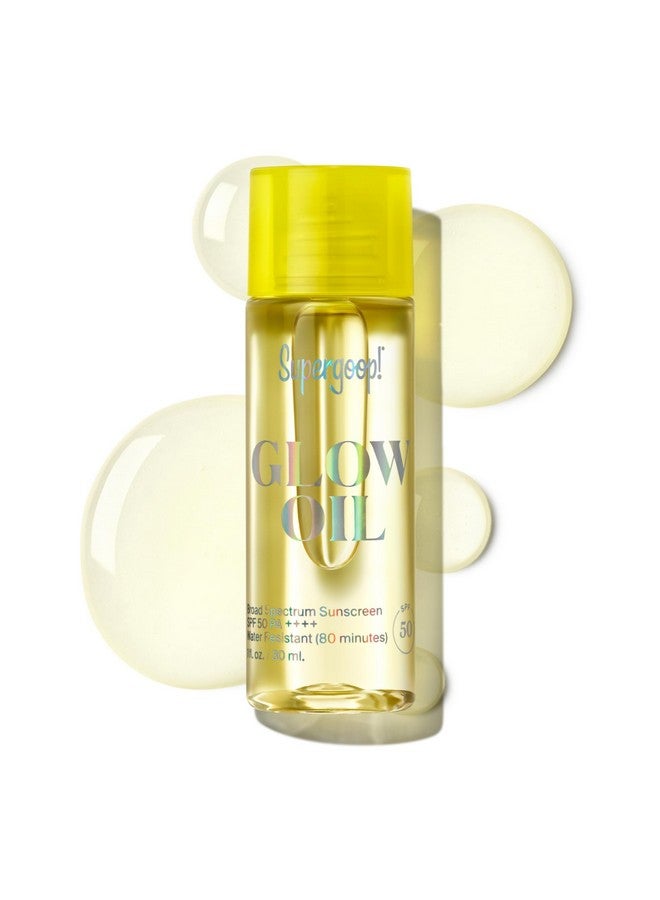 Supergoop! Glow Oil - 1 fl oz - SPF 50 PA++++ Vitamin E Body Oil + Broad Spectrum Sunscreen Protection - With Marigold, Meadowfoam & Grape Seed Extracts - Image 1