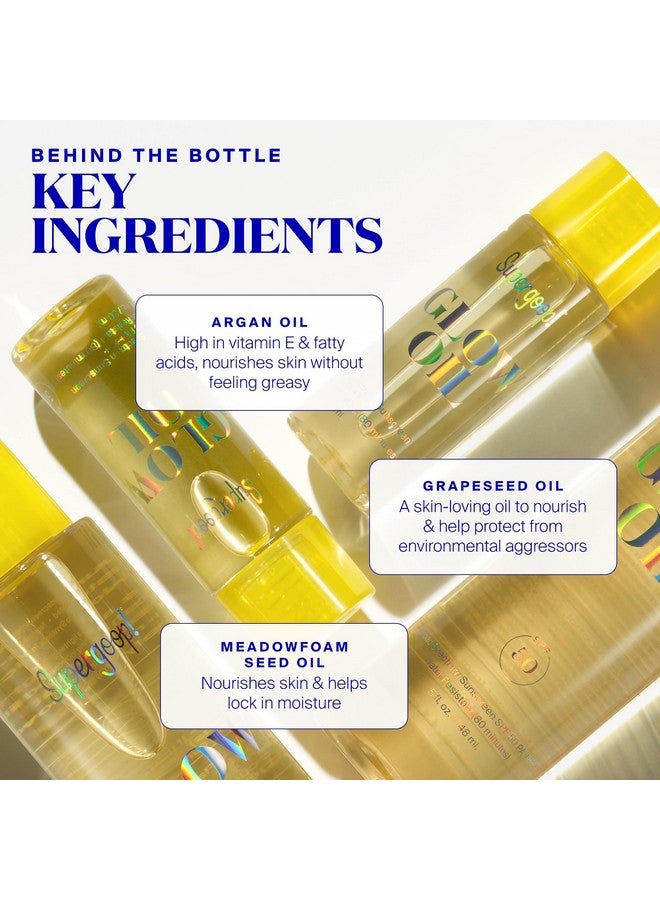 Supergoop! Glow Oil - 1 fl oz - SPF 50 PA++++ Vitamin E Body Oil + Broad Spectrum Sunscreen Protection - With Marigold, Meadowfoam & Grape Seed Extracts - Image 3