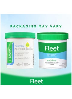 Fleet Laxative Glycerin Suppositories for Adult Constipation, 100 Count (Pack of 4)  - Image 2