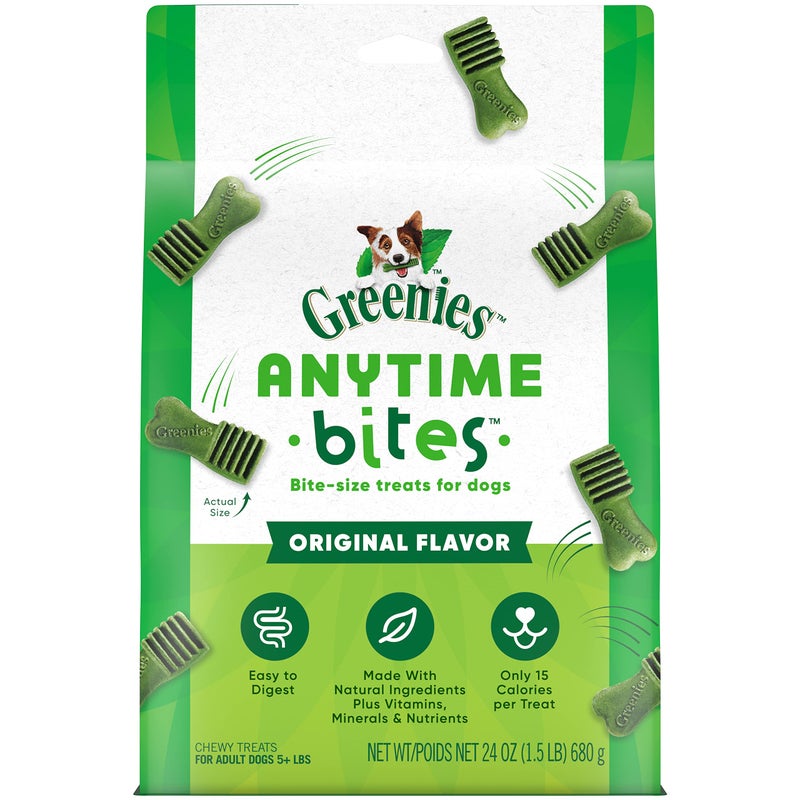Greenies Anytime Bites Dog Treats, Original Flavor, 24 oz. Bag - Image 1