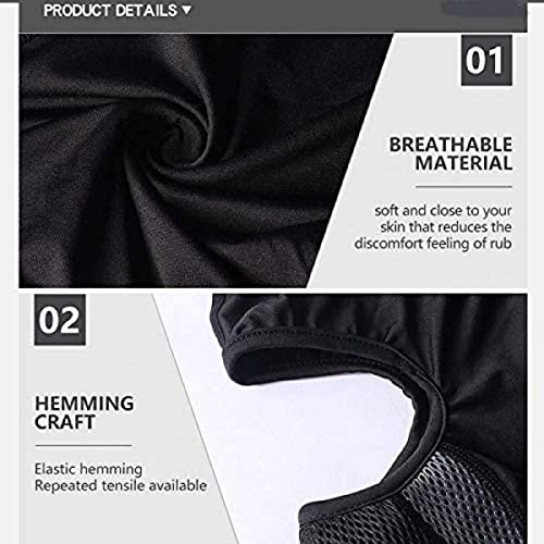 PrimeBox Helmet Face Mask Full Cover Bike Riding Cotton Anti-Dust Protection Neck Gaiter Stylish Black Biker Mask Pack of 1 Balaclava for Men - Image 5