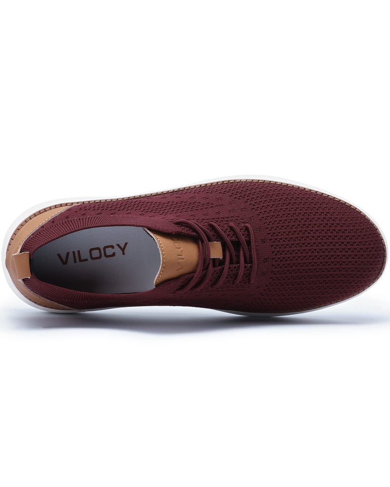 vilocy men's fashion dress sneakers casual walking shoes business oxfords Men's Lace Up elastic collar Fashion Dress Sneakers Business Oxfords C –  Vilocy main image 1