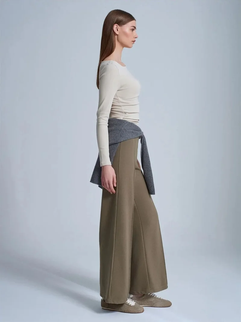 ديلفين Dilvin Women's Wide-Leg Knit Trousers