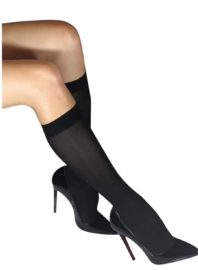 Women's 12-pack (S) black and beige long socks  - Image 4