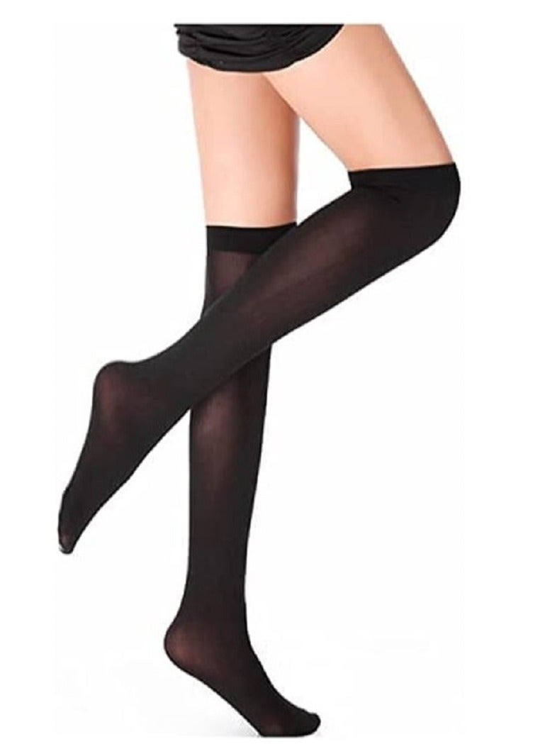 Women's 12-pack (S) black and beige long socks  - Image 2