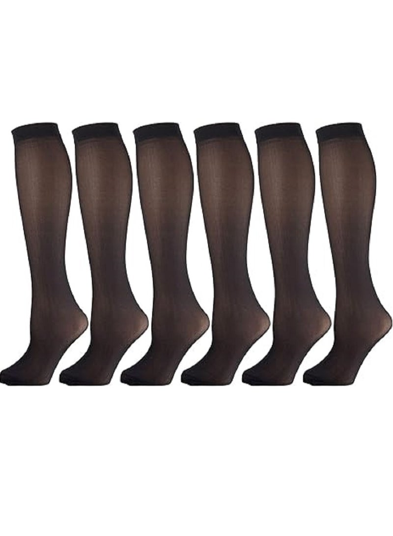 Women's 12-pack (S) black and beige long socks  - Image 3