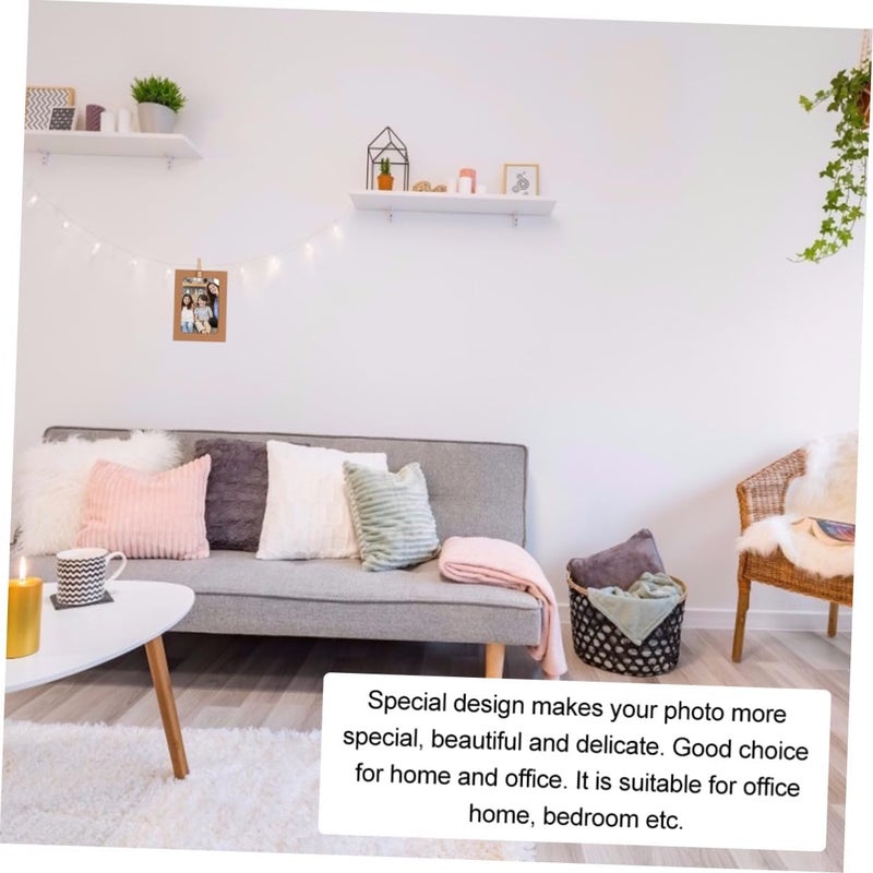 30pcs Hanging Paper Photo Frames Wall Display Frame with Clips for Home Office Bar Restaurant Decor Cardboard Material Includes White Black Kraft Colors - Image 5