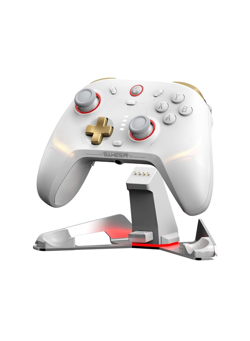 GameSir Cyclone 2 Wireless Controller - 1000Hz Polling Rate, TMR Joysticks, Hall/Micro 2-in-1 Triggers for PC/Switch/Android/iOS, PC Gaming Controller with Charging Dock(White) - Image 1