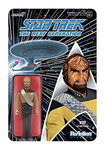 Super7 Star Trek: The Next Generation Lieutenant Worf - 3.75" Star Trek Action Figure with Accessory Classic TV Show Collectibles and Retro Toys - Image 3