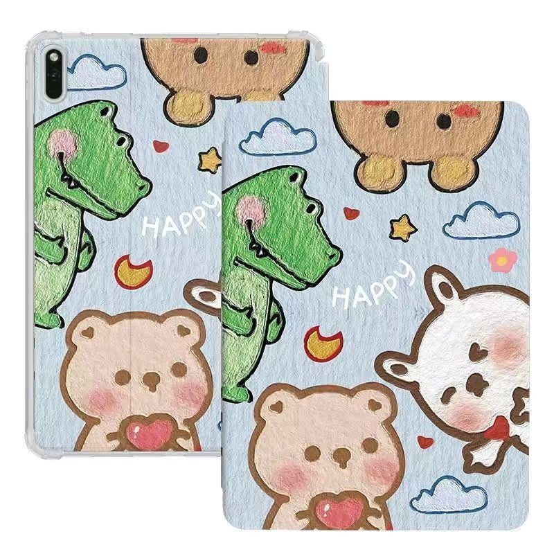 For Huawei Matepad11 Protective Cover M6 Flat Shell 10.8 Inch Silicone Airbag Glory X8Pro Oil Painting Duck - Image 1
