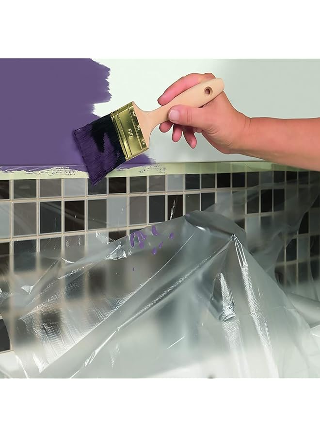erorex Tape And Drape Pre Taped Masking Film Waterproof Dust Proof Protective Masking Film With Tape Paint Adhesive Protective Film Roll For Covering Skirting Cars Furniture Carpet Floor Bed 3M X 20M  - Image 5