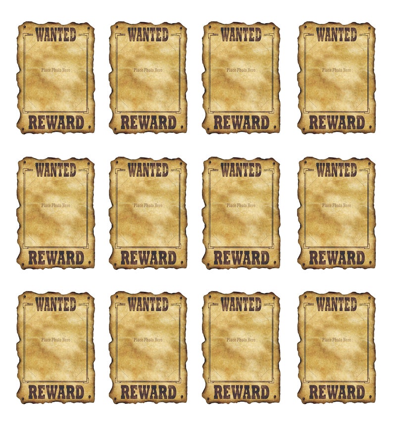 Beistle Western Wanted Sign Pack of 12