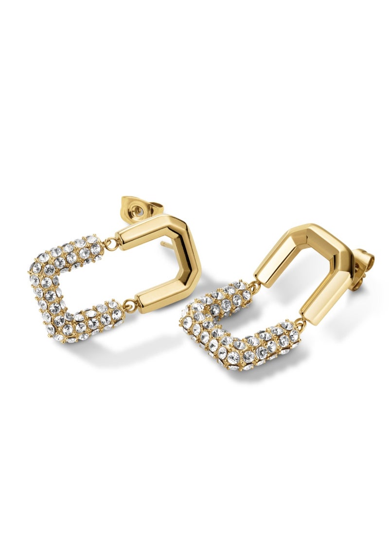 RoseField Rosefield Half Octagon Studs Earrings Gold - JEHSG-J903  - Image 2