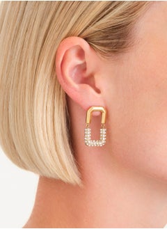 RoseField Rosefield Half Octagon Studs Earrings Gold - JEHSG-J903  - Image 3