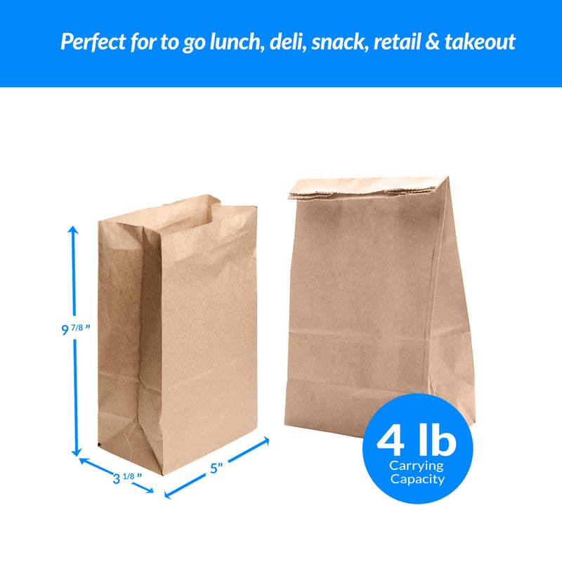 Reli. Brown Paper Bags | 500 Count | Paper Lunch Bags Ideal for Small Lunches and Crafts | Perfect for Sandwiches and Snacks - Image 4