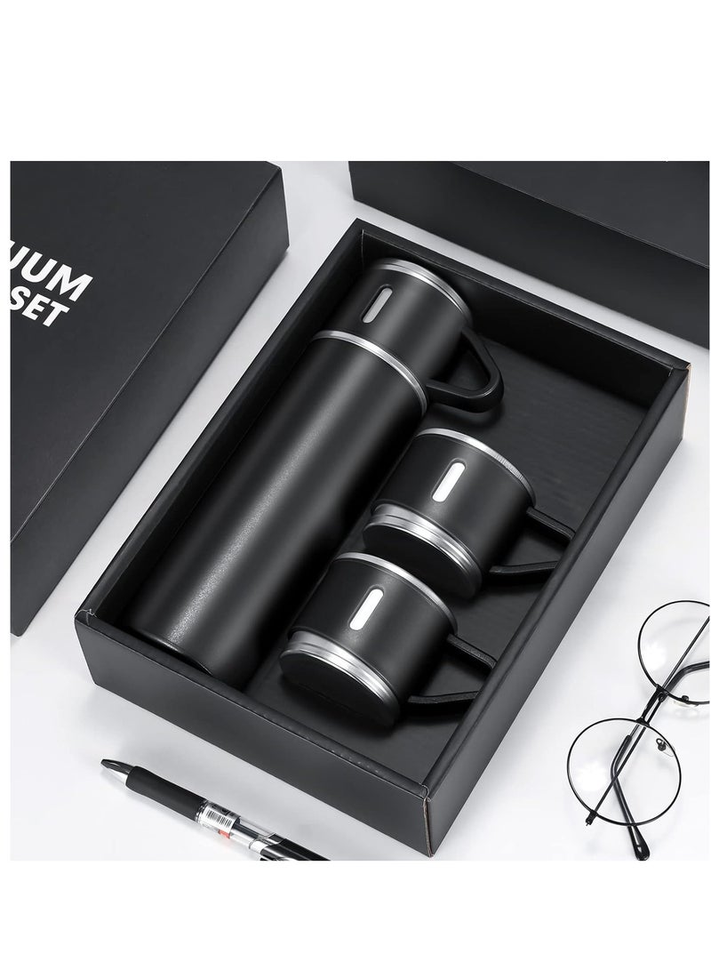 ELTRAZONE 500ml/17 OZ Stainless Steel Thermo Bottle with 3 Cups, Insulated Coffee Water bottle for Hot and Cold Drinks, Vacuum Flask Set - Image 3