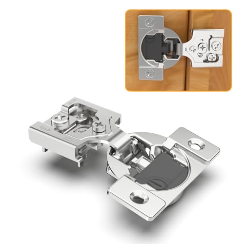 Chibery 30 Pack 38 Overlay 4D Soft Close Concealed Hinges for Face Frame Door Adjustable Closing Speed Smooth Slow Self Close Hinges Satin Nickel 105 Open Angle Stainless Steel Cabinet Hinges - Image 1