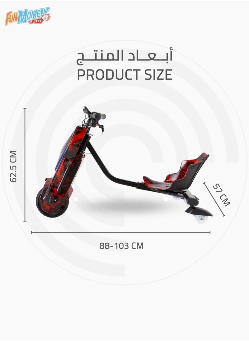 FUN MOMENT - Electric Drift Scooter 36V ( Large Size ) with protection set - Image 1