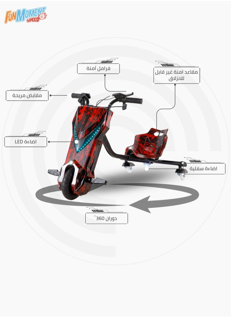 FUN MOMENT Electric Drift Scooter 36V ( Large Size ) with protection set  - Image 3