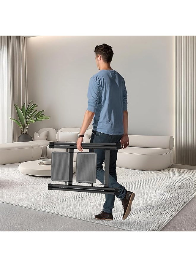 DUNISO Two-Step Ladder, Folding Ladder, Non-Slip Pedal, Multi-Functional Ladder Stool, Portable And Lightweight, Wide Non-Slip Pedal, Suitable For Home, Kitchen, Library, Office - Image 3