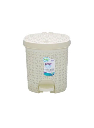 Rattan Plastic Pedal Garbage, Wastebasket Trash Bin, Dustbin For Home, Office, Kitchen, Restaurant, 5.5 Liter Offwhite - pzsku/Z7A933E275D35F4E01691Z/45/_/1656489392/6b5a6761-240d-4d3a-8f8c-c8ecf91edd6c