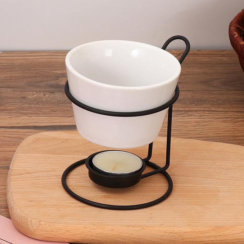 White Chocolate Melting Warmer Fondue Cup Candy Heating Bowl Easy Pour Kitchen Tool - Image 4