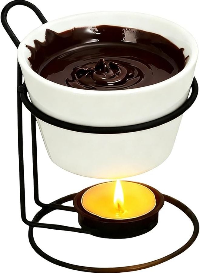 White Chocolate Melting Warmer Fondue Cup Candy Heating Bowl Easy Pour Kitchen Tool - Image 2