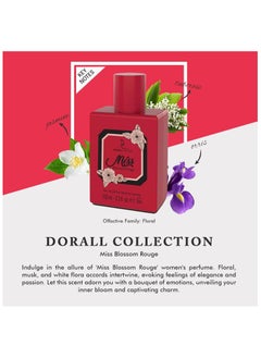 DORALL COLLECTION Miss Blossom Rouge Eau De Toilette For Women - 100 ML  - Image 5