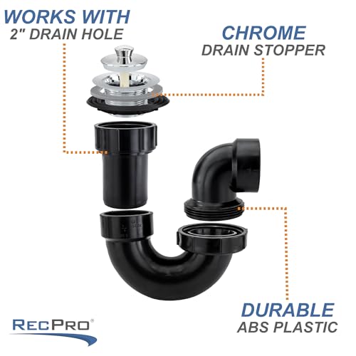 RecPro RV Shower Drain and Bathtub Drain P Trap | RV Plumbing Drain and Trap - Image 4