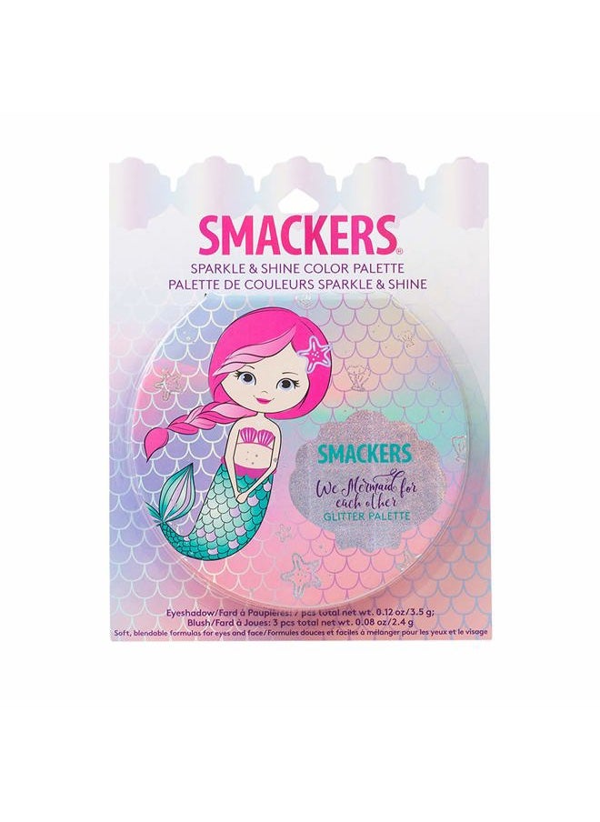 Lip Smacker Sparkle & Shine Eyeshadow Makeup Palette, Mermaid Palette Shimmer | Christmas Make Up Collection | Holiday Present | Gift for Girls  - Image 3