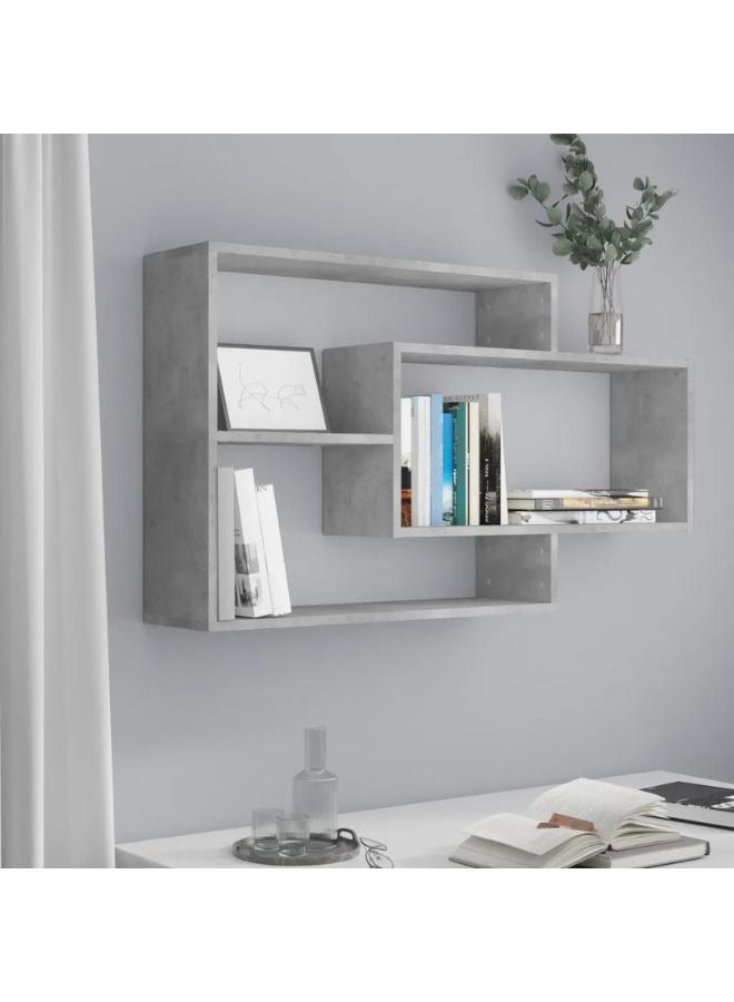 vidaxl vidaXL Wall Shelf Concrete Grey 104x20x58.5 cm Engineered Wood  - Image 1
