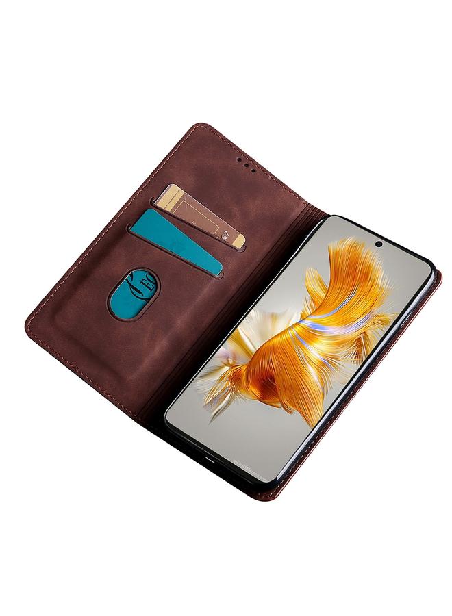 اس-توب جراب لهاتف Huawei Mate 50 Pro مصنوع من الجلد مع قلاب أفقي مغناطيسي - Image 3