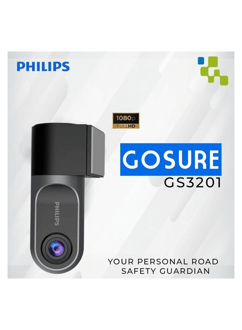 Philips Car Video Recorder CCTV 1080p Full HD Car DVR Your Personal Road Safety Guardian PHlLlPS GoSure ADR GS3201 - Image 2