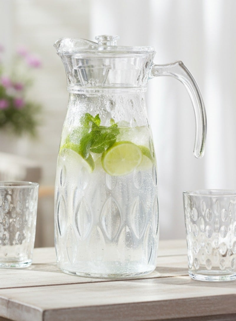 القناص جيك عصير زجاجي فاخر بسعة 1800 مل مع غطاء | تصميم أنيق ومتين سهل الصب - Image 3