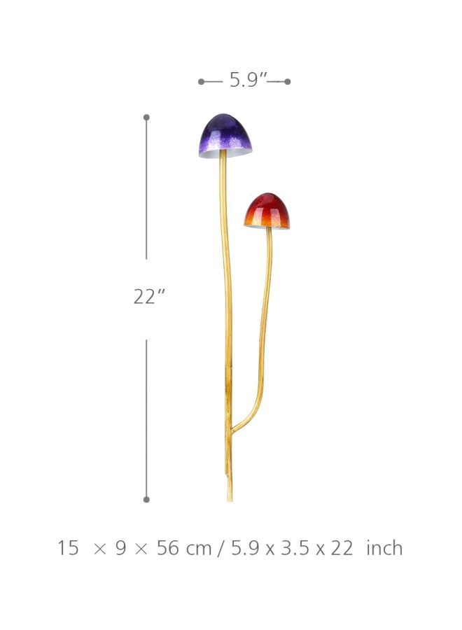 NIBEMINENT Indoor And Outdoor Decoration Mushroom Ornament Purple/Red/Gold 5.9x22inch - Image 2