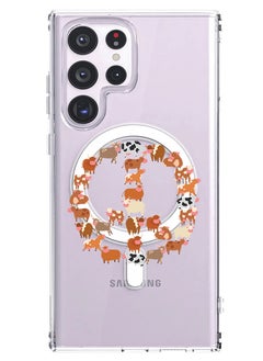 Magnetic Case for Samsung Galaxy S23 Ultra 6.8-inch Compatible with MagSafe Wireless Charging, Shockproof Phone Bumper Cover Cows copy