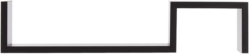 Greenco Set of 2 Decorative S Wall Mounted Floating Shelves- Espresso Finish (Espresso) - Image 3