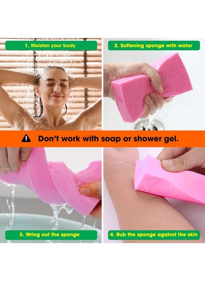 Nado Care Exfoliating Bath Sponge Spa Scrub Exfoliating Bath Body Shower Sponge Dead Skin Sponge Remover For Adult Baby Pregnant Women 2 Pcs Random Colors  - Image 5