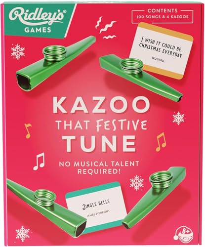 Ridley's Kazoo that Festive Tune Holiday Game for the Family No Musical Talent Required Includes 4 Kazoos and 100 Festive Songs - Image 1