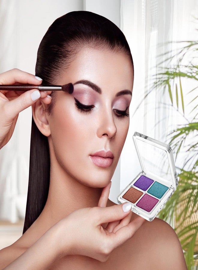 Beaupretty 2PCS Empty Makeup 4 Grids DIY Blush Lipstick Eyeshadow Powder Dishes Boxes Tray Holder for Women Girls Makeup Mixing Tray Magnetic Travel Containers - Image 5