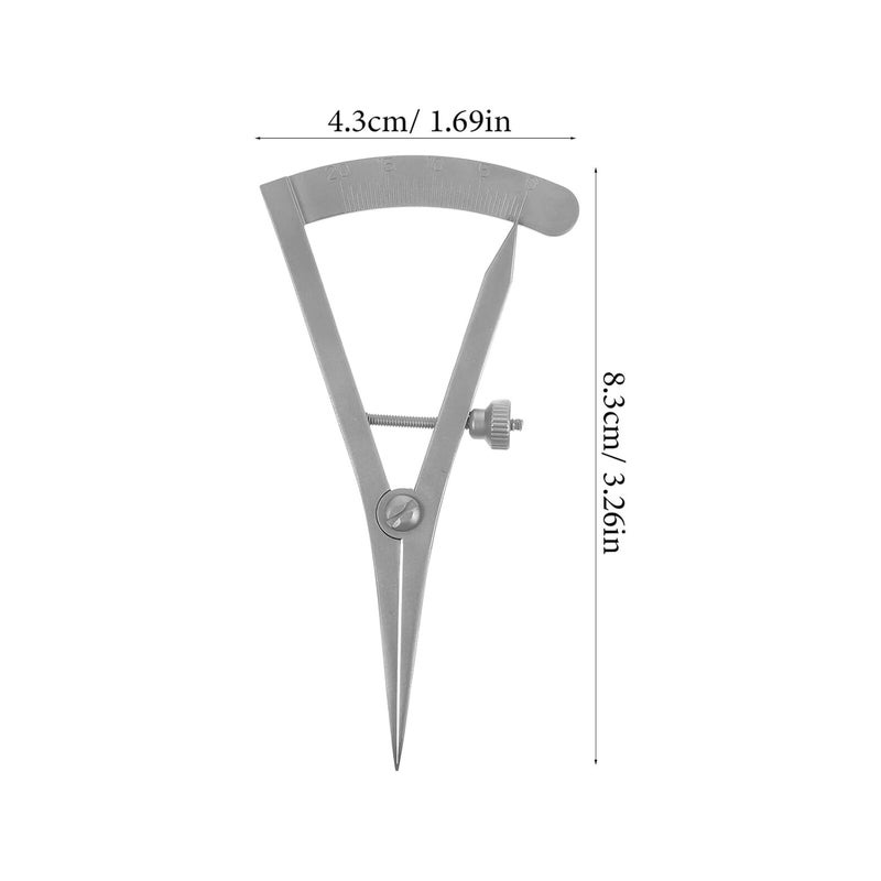 Stainless Steel Eye Positioning Ruler Eyelid Measuring Gauge Portable Eyebrow Caliper Tool - Image 3