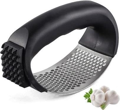 Loukya Loukya Stainless Steel Garlic Presser Garlic Press Crusher for Kitchen Garlic Crusher for Kitchen Ginger Presser for Kitchen Silver Black  - Image 4