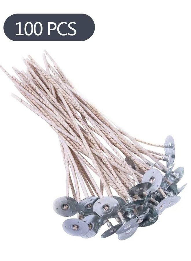 Ant 100-Piece Wicks Candles with Base, 6 Inch Candle Wick Pre-Waxed for Candle Making, Fit Container Diameter 2-3IN  - Image 1