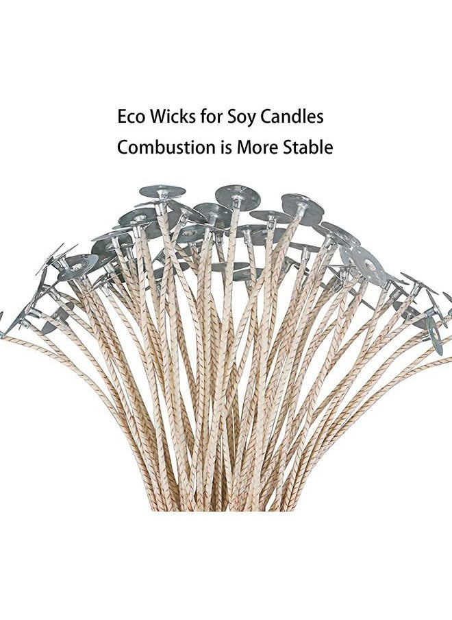 Ant 100-Piece Wicks Candles with Base, 6 Inch Candle Wick Pre-Waxed for Candle Making, Fit Container Diameter 2-3IN  - Image 3