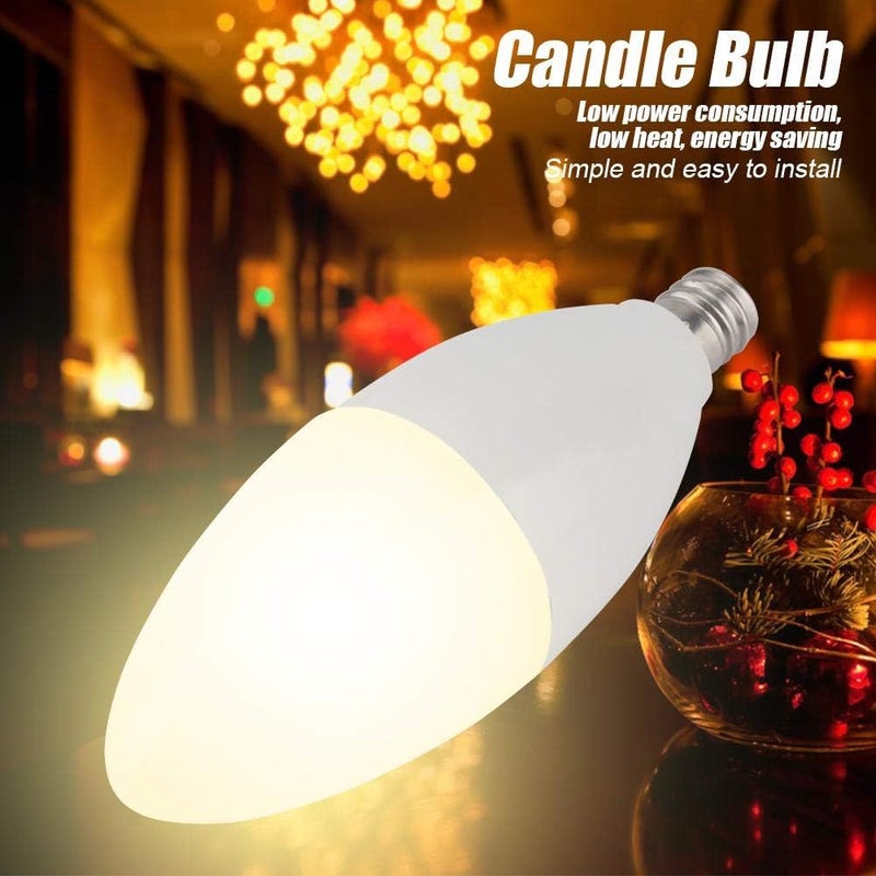 كلاراكو 6 مصابيح شموع، مصباح زينة LED E12 بقوة 5 واط، ضوء أبيض دافئ - Image 3