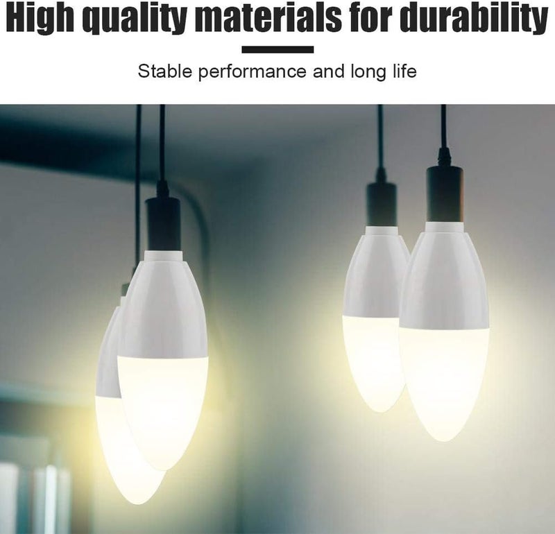 كلاراكو 6 مصابيح شموع، مصباح زينة LED E12 بقوة 5 واط، ضوء أبيض دافئ - Image 2